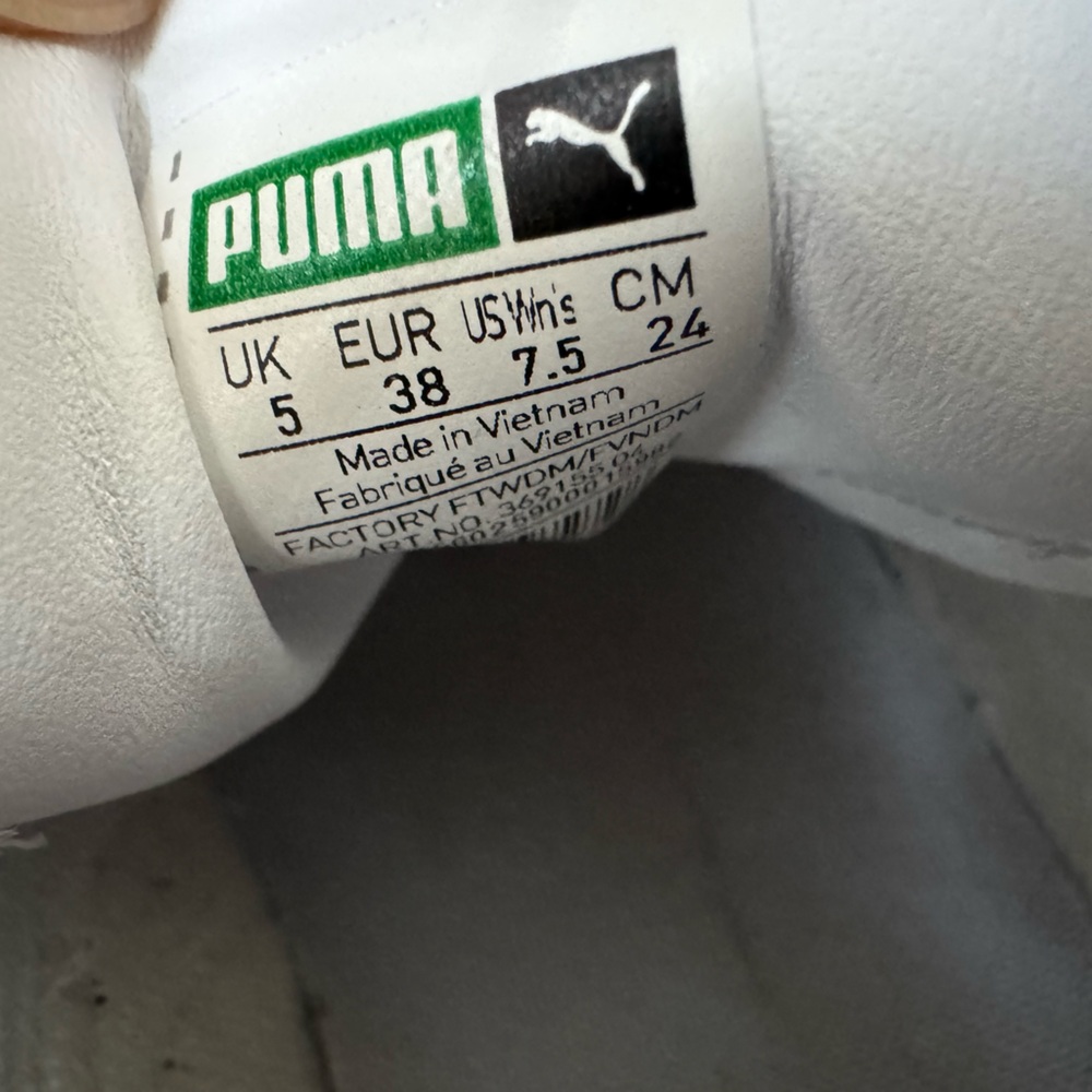 Puma Leather White-Black Sneakers - Picture 5 of 5